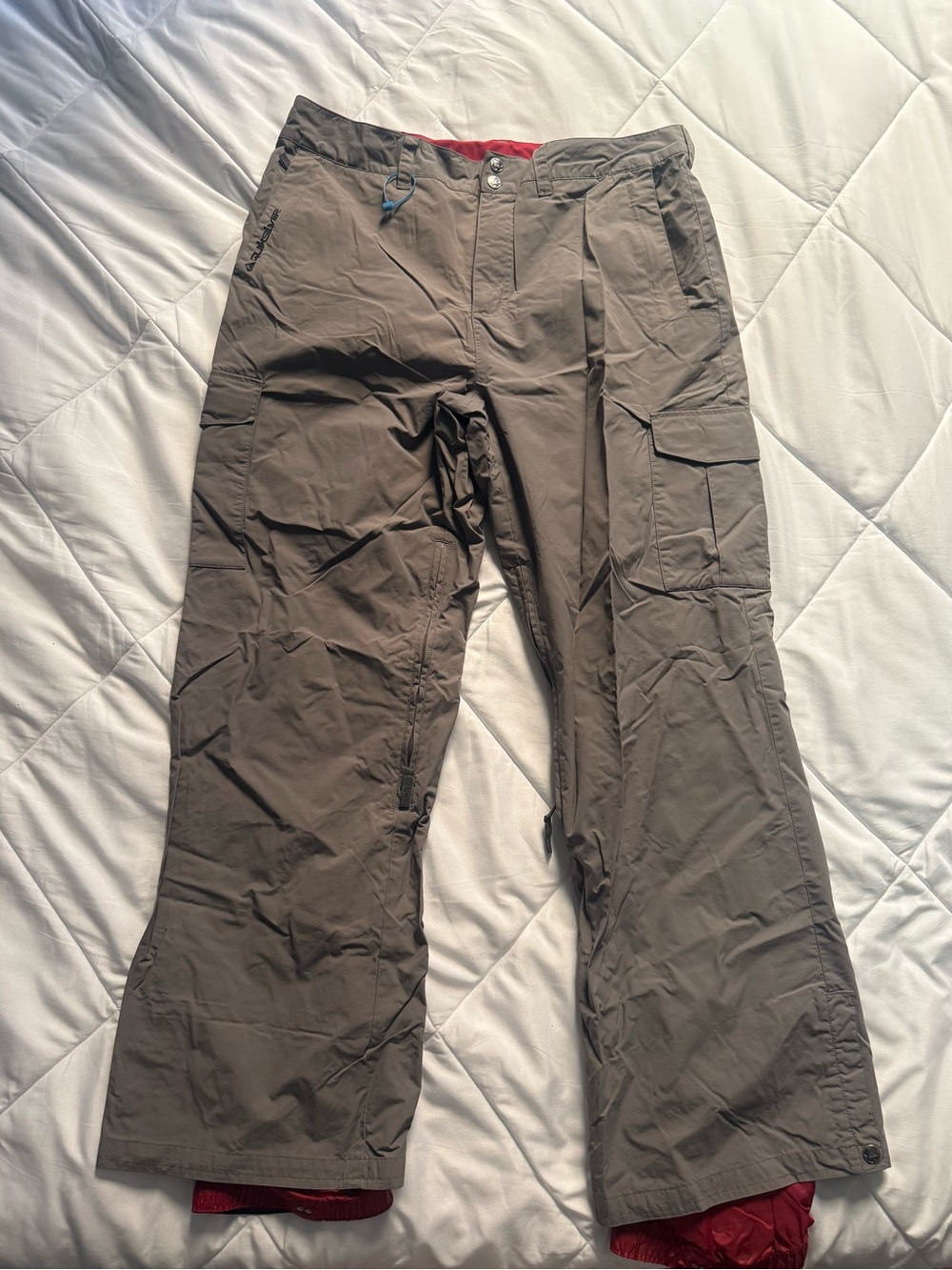 Men's gray snow pants  - Lightweight Utility Style
